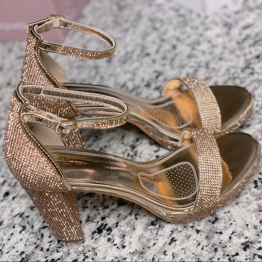 Rose gold/gold heels